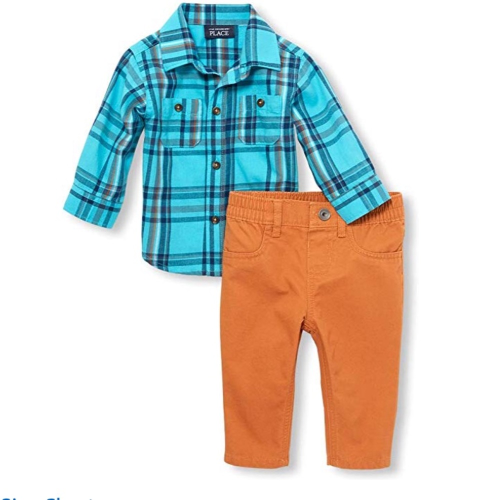 Baby Boys Plaid Pant Set